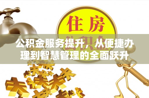 平顶山公积金服务提升，从便捷办理到智慧管理的全面跃升
