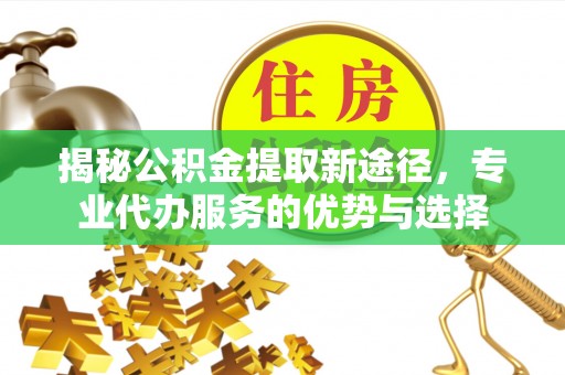 平顶山揭秘公积金提取新途径，专业代办服务的优势与选择