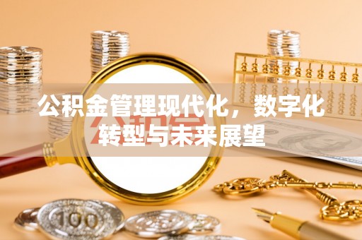 平顶山公积金管理现代化，数字化转型与未来展望