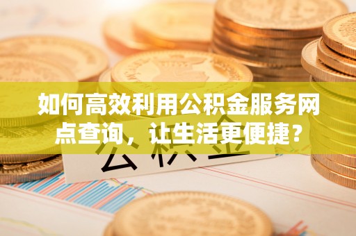 平顶山如何高效利用公积金服务网点查询，让生活更便捷？