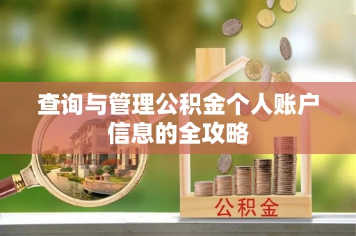 平顶山查询与管理公积金个人账户信息的全攻略