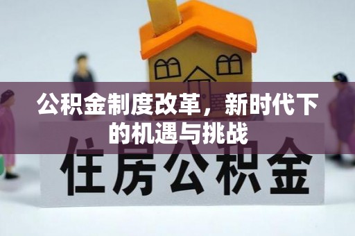 平顶山公积金制度改革，新时代下的机遇与挑战