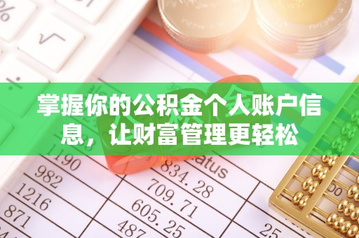 平顶山掌握你的公积金个人账户信息，让财富管理更轻松