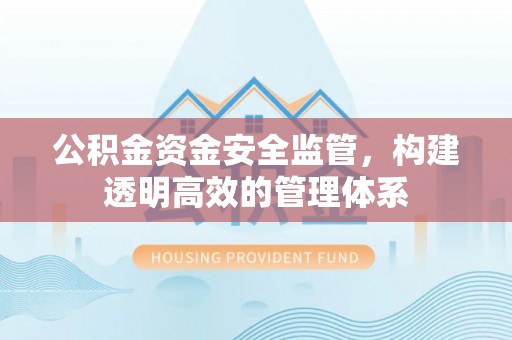 平顶山公积金资金安全监管，构建透明高效的管理体系