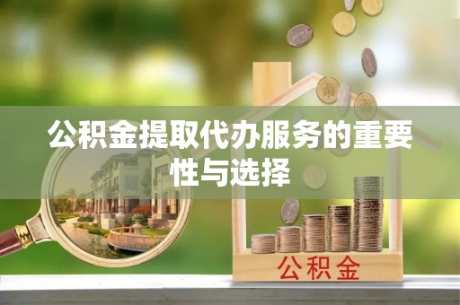 平顶山公积金提取代办服务的重要性与选择
