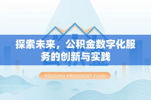 平顶山探索未来，公积金数字化服务的创新与实践