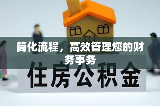 平顶山简化流程，高效管理您的财务事务